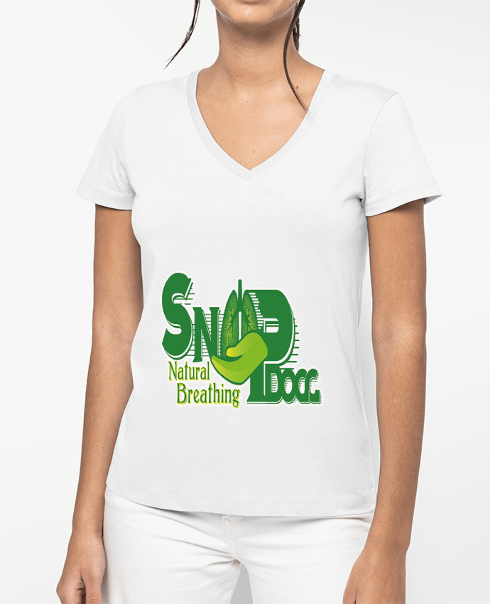 T-shirt femme col V Snoopdogg fun Job par Graphy-Tales