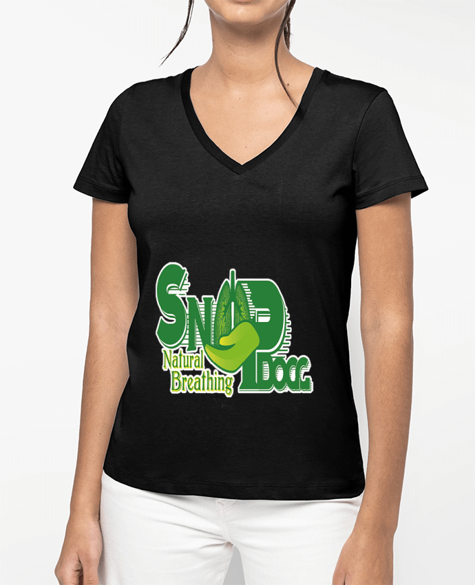 T-shirt femme col V Snoopdogg fun Job par Graphy-Tales