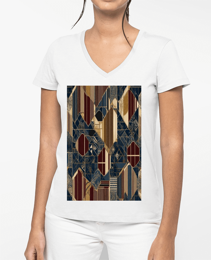 T-shirt femme col V SAVOIR FAIRE ET DISTINCTION par Joar