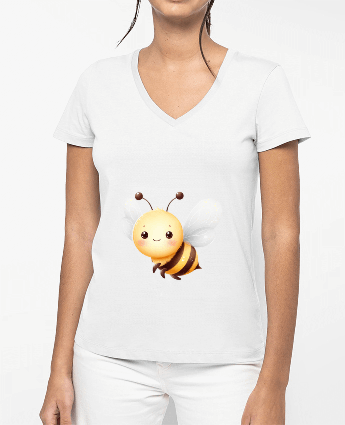 T-shirt femme col V bee 3 par Rubdesigns