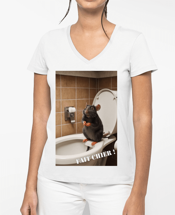 T-shirt femme col V Ratatouille par TiA