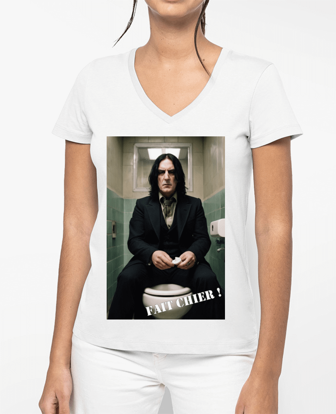 T-shirt femme col V Professeur Rogue par TiA
