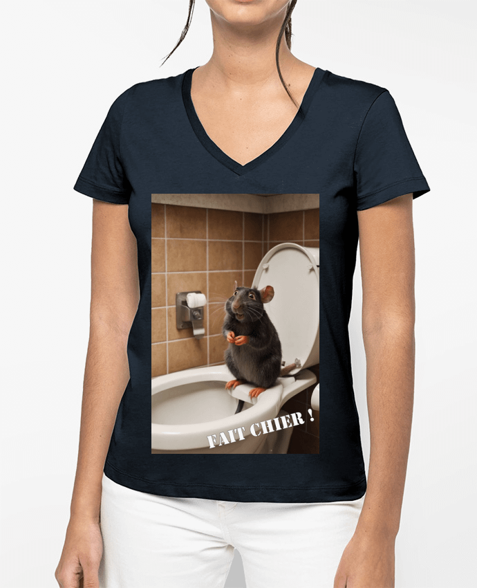 T-shirt femme col V Ratatouille par TiA