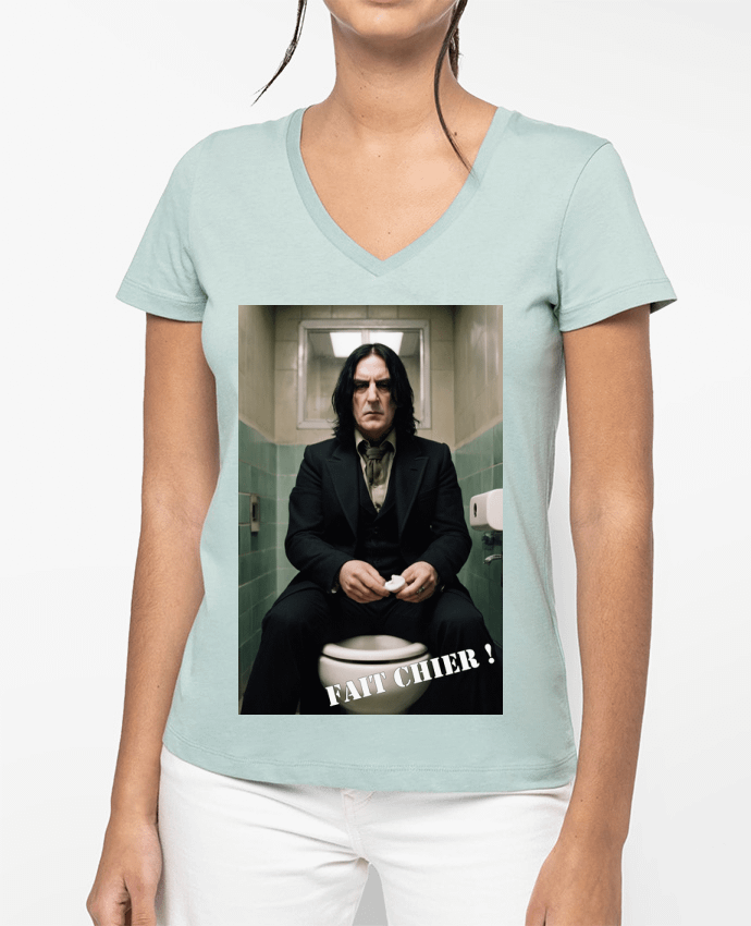 T-shirt femme col V Professeur Rogue par TiA