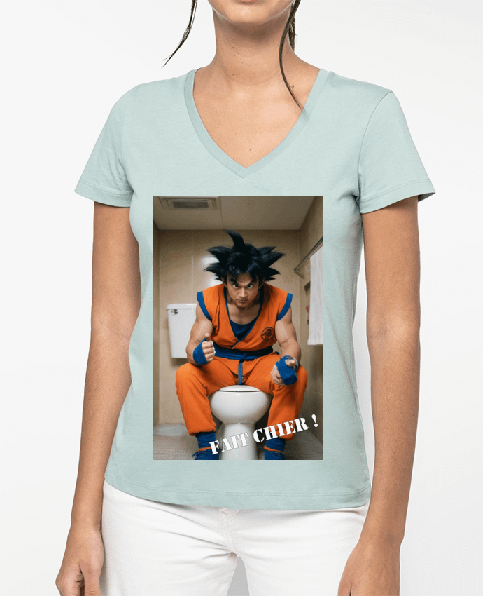 T-shirt femme col V Sangoku par TiA