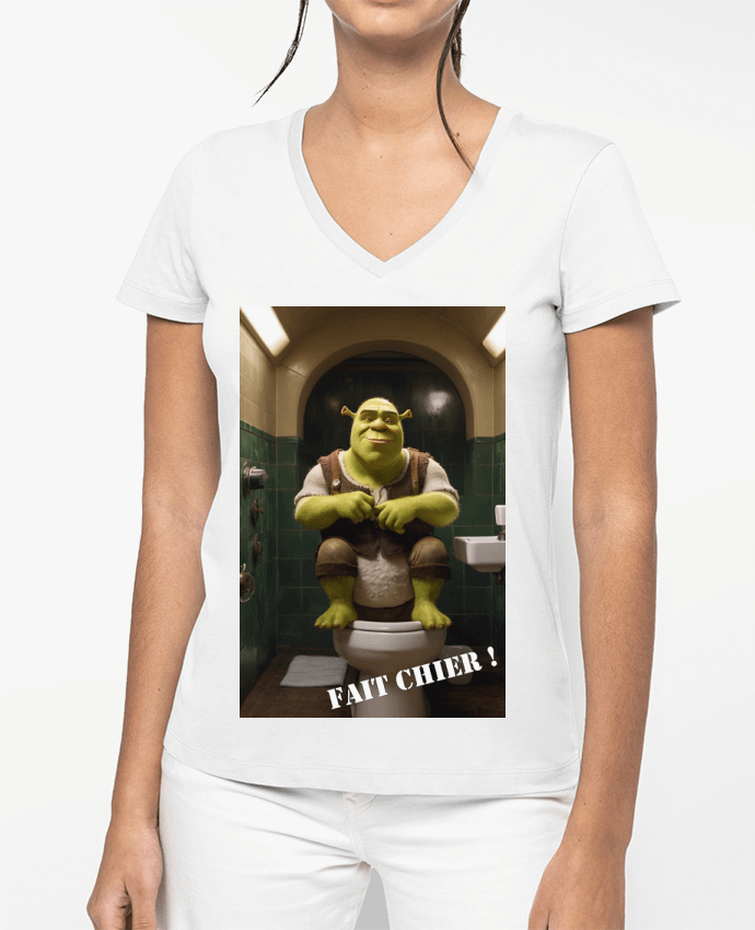 T-shirt femme col V Shreck par TiA