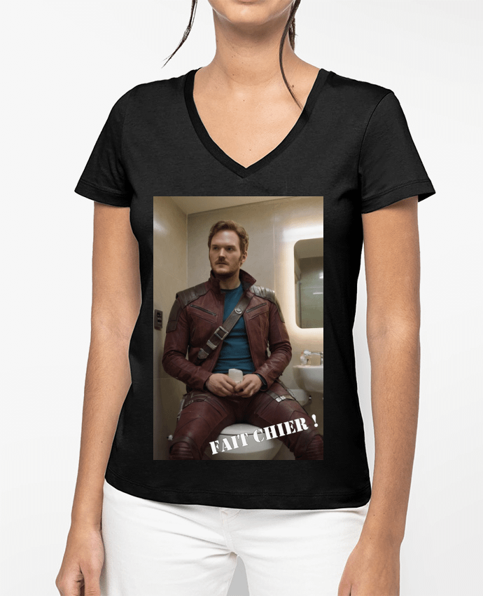 T-shirt femme col V Star Lord par TiA