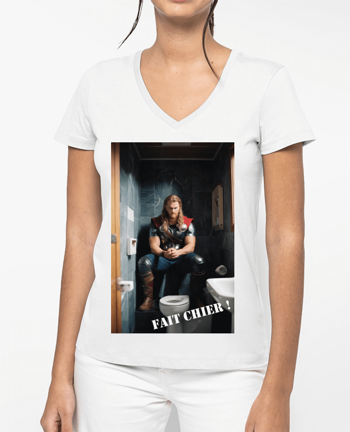 T-shirt femme col V Thor par TiA