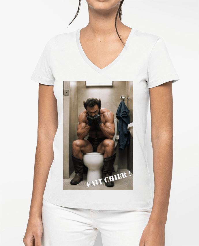 T-shirt femme col V Wolferine par TiA