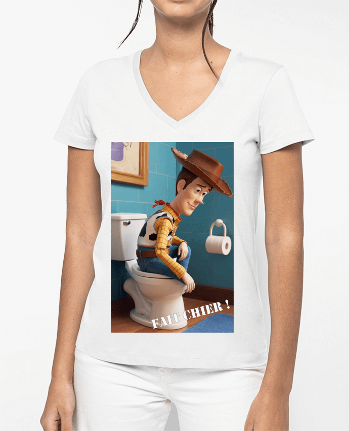 T-shirt femme col V Woody par TiA