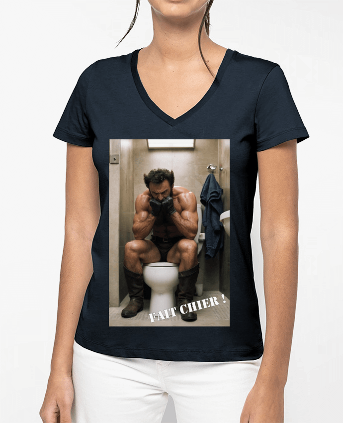 T-shirt femme col V Wolferine par TiA