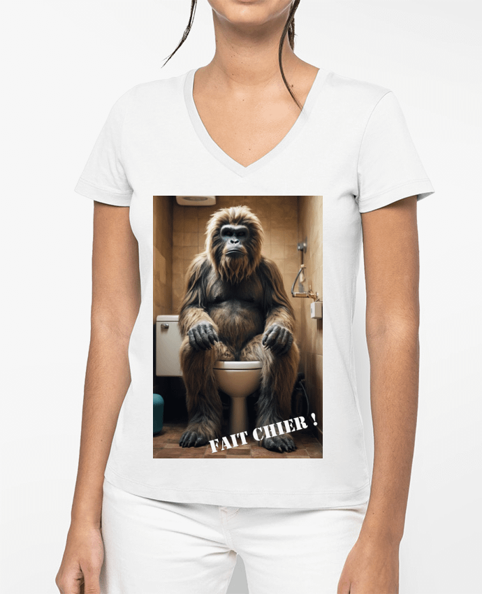 T-shirt femme col V Yeti par TiA
