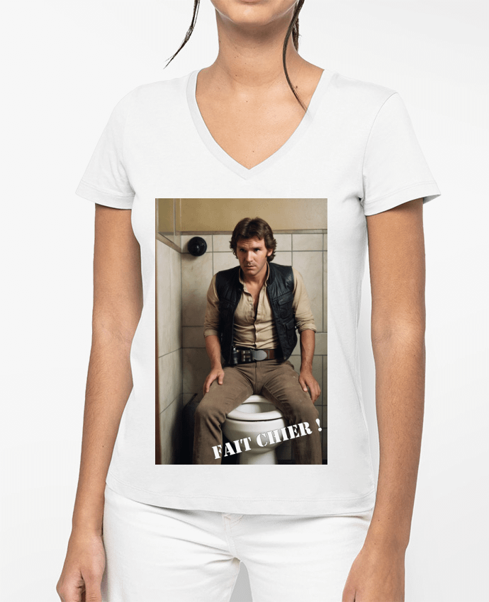 T-shirt femme col V Han Solo par TiA