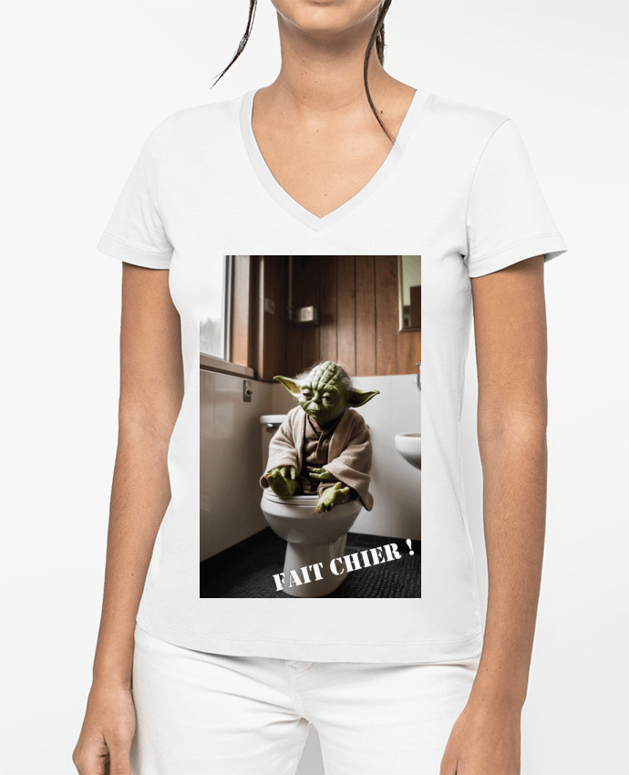 T-shirt femme col V Yoda par TiA