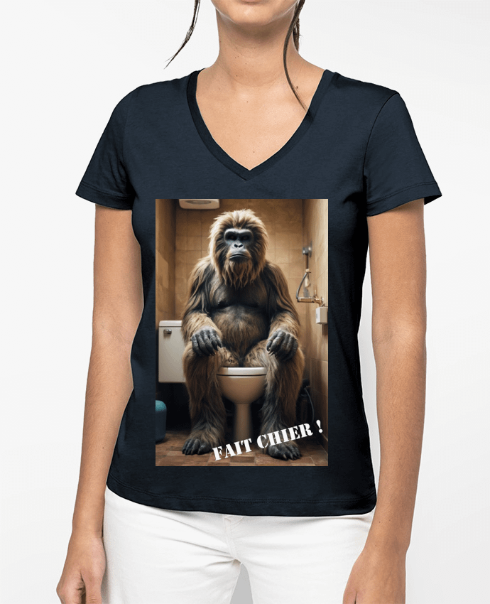 T-shirt femme col V Yeti par TiA