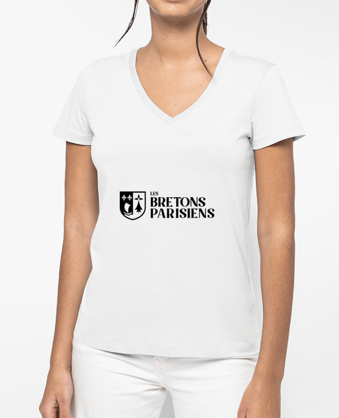 T-shirt femme col V Les Bretons parisiens par OriflammeDesign
