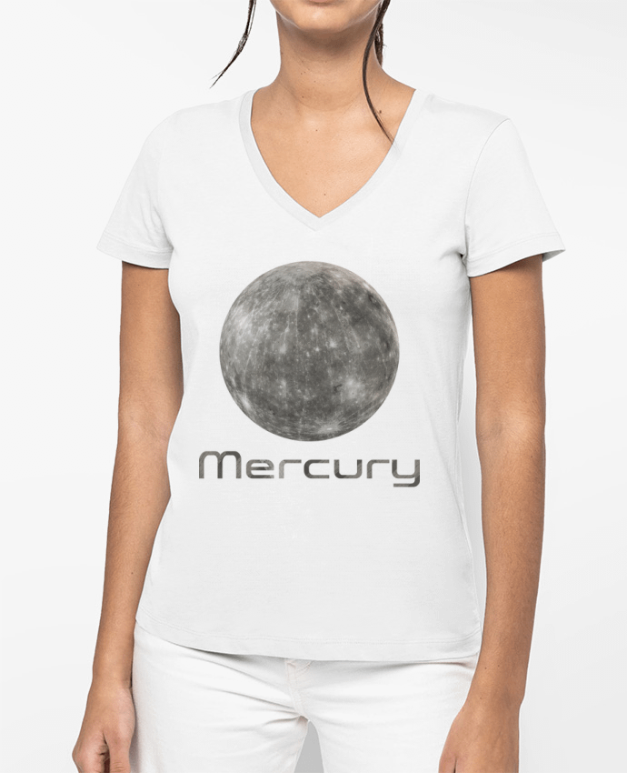 T-shirt femme col V Mercury par KronoArt