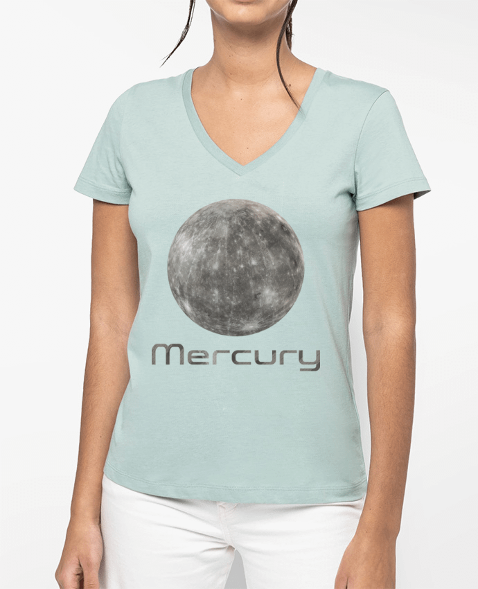 T-shirt femme col V Mercury par KronoArt