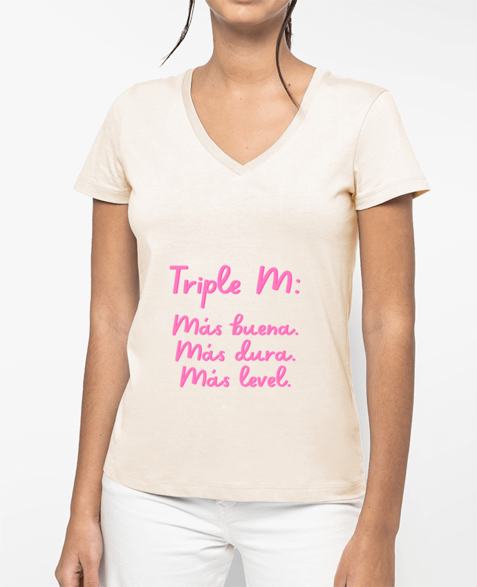 T-shirt femme col V Triple M par ValeDelAngel