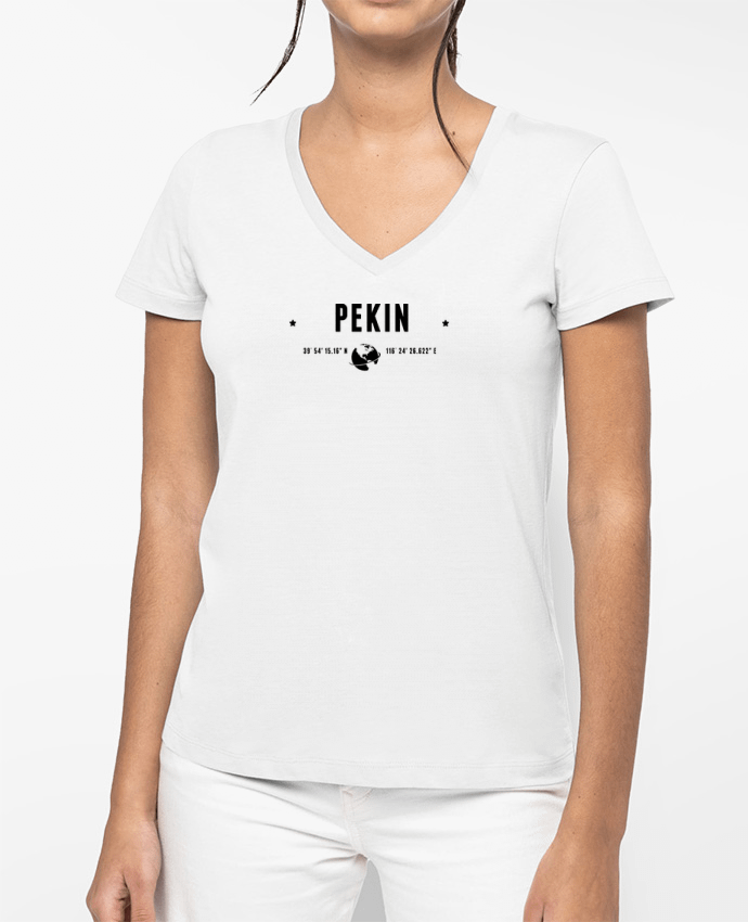 T-shirt femme col V Pékin par Les Caprices de Filles