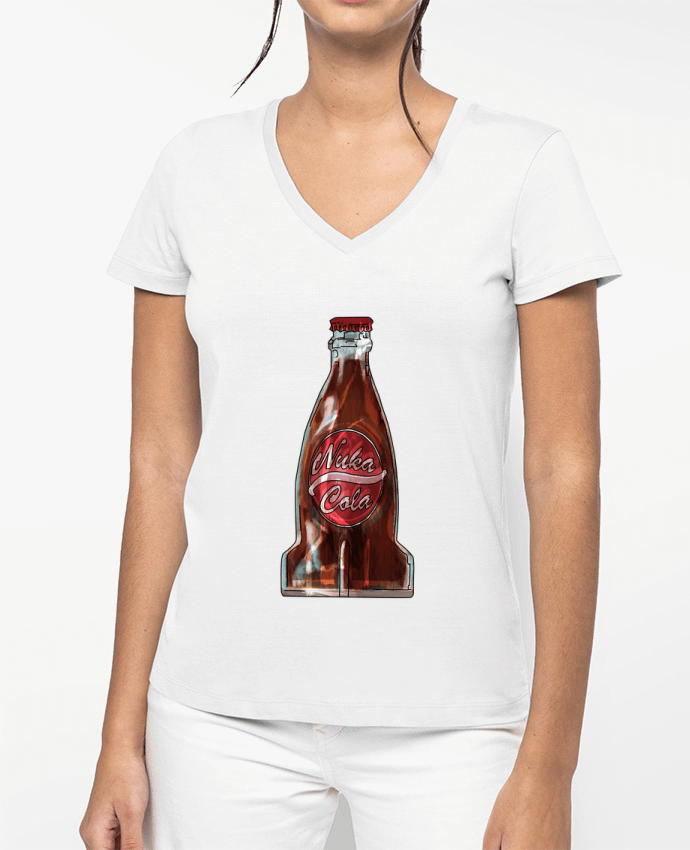 T-shirt femme col V Nuka Cola par Kpoot