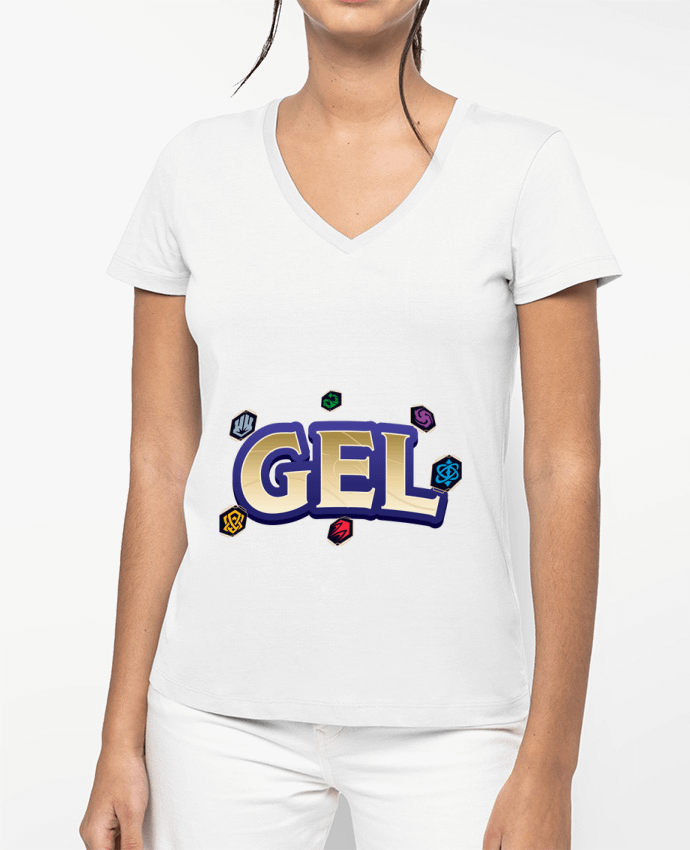 T-shirt femme col V GEL En Lorcana par Gerome En Live