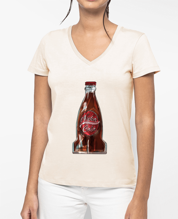 T-shirt femme col V Nuka Cola par Kpoot