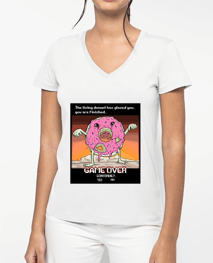 T-shirt femme col V You has glazed!!! par Darkafreak