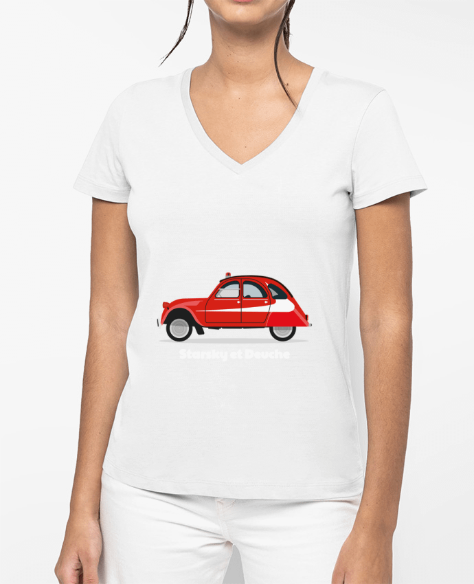 T-shirt femme col V Starsky et Deuche par 33 Francs