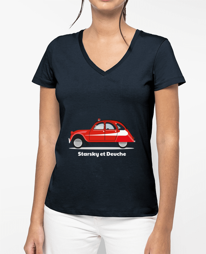 T-shirt femme col V Starsky et Deuche par 33francs