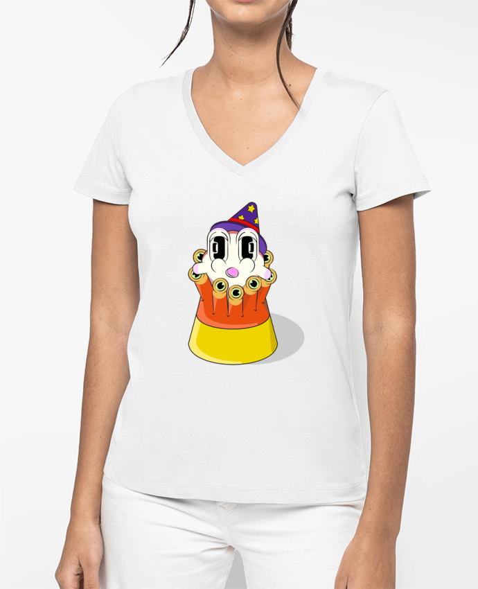 T-shirt femme col V SWEET NIGHT par Santiaguen