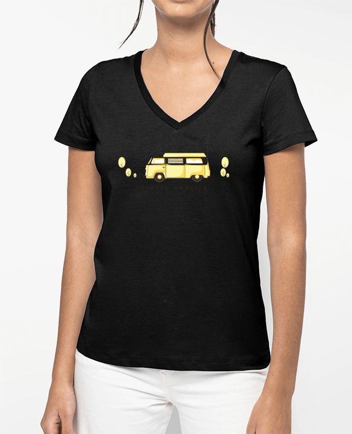 T-shirt femme col V Simply Vanlife par SMC