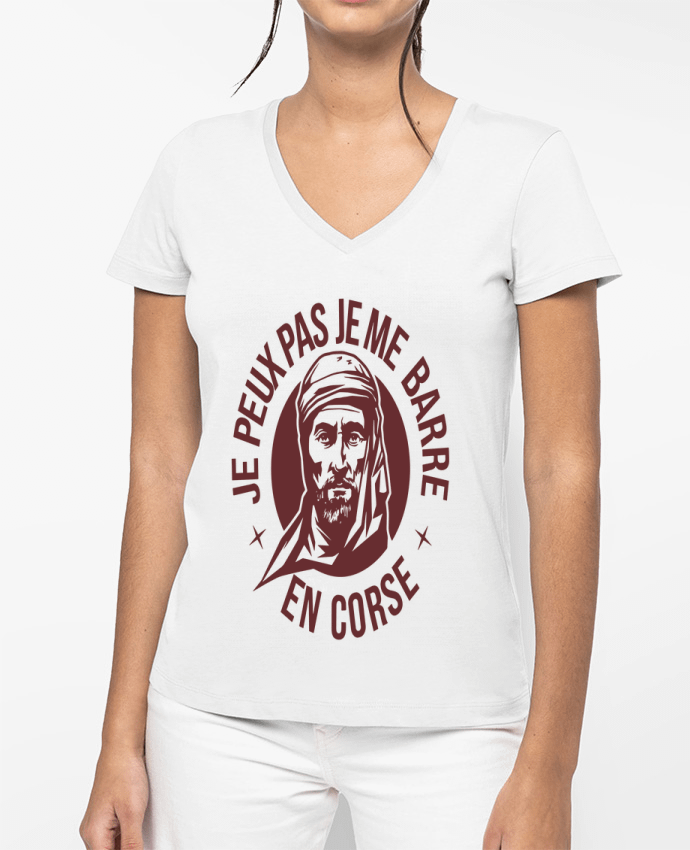 T-shirt femme col V je peux pas je me barre en Corse par bwilfy