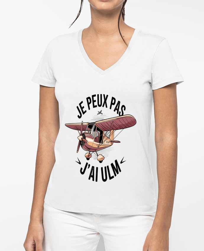 T-shirt femme col V je peux pas j'ai ulm par bwilfy