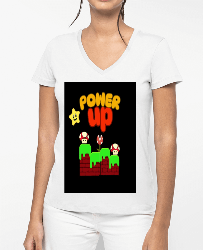 T-shirt femme col V Clàsico par cazadoras