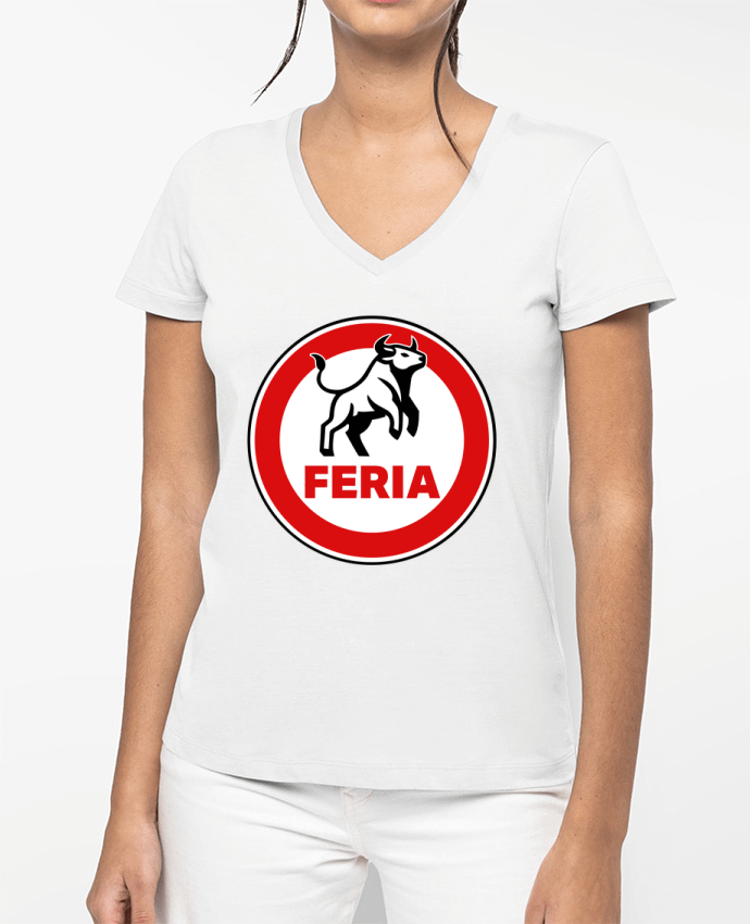 T-shirt femme col V Férias par Mr Youpla