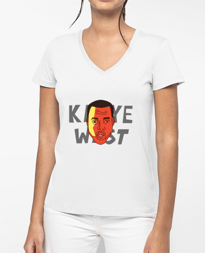 T-shirt femme col V Kanye West par Morgane Dagorne