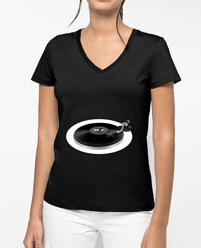 T-shirt femme col V Platine DJ-SCOTT par Serpico