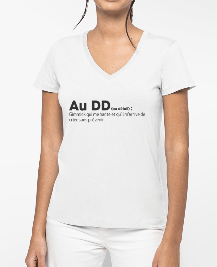 T-shirt femme col V Au DD - PNL par tunetoo