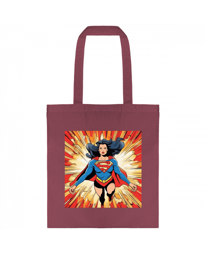 Tote Bag cotton Super Woman moderne by guyzd
