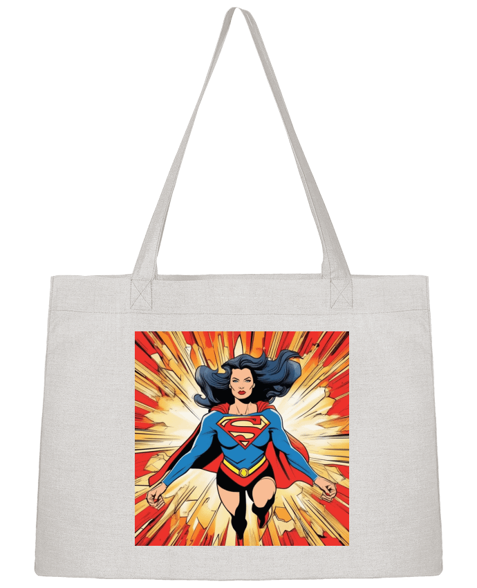 Shopping tote bag Stanley Stella Super Woman moderne by guyzd
