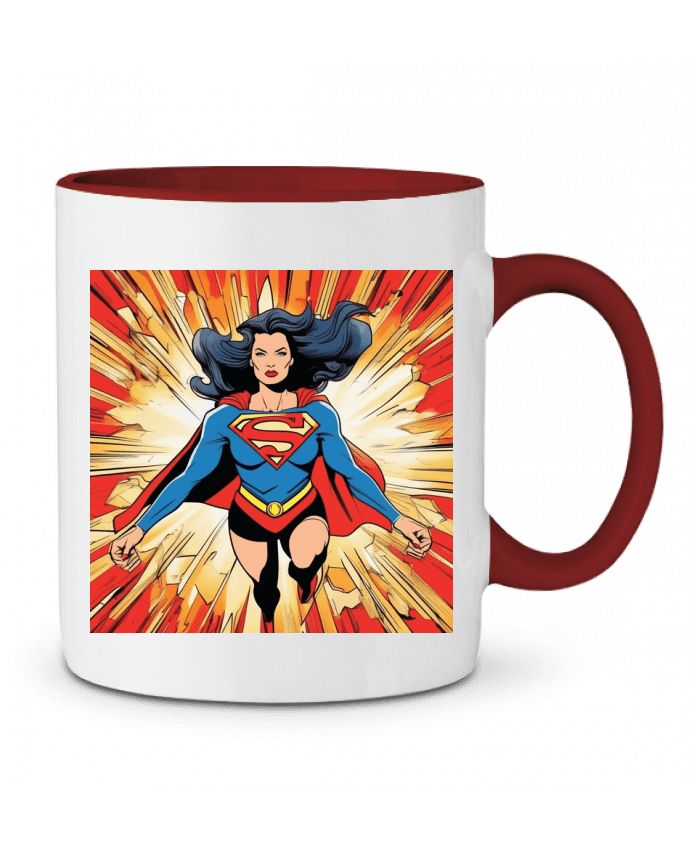 Two-tone Ceramic Mug Super Woman moderne guyzd