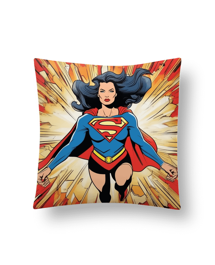Cushion synthetic soft 45 x 45 cm Super Woman moderne by guyzd