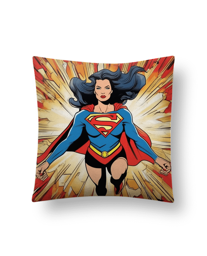 Coussin suédine Super Woman moderne par guyzd