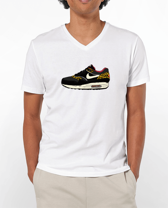Camiseta Hombre Cuello en V 180g Airmax léopord por Nick cocozza