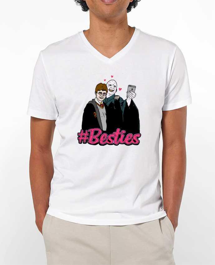 T-Shirt V-Neck Men 180g Besties by Nick cocozza