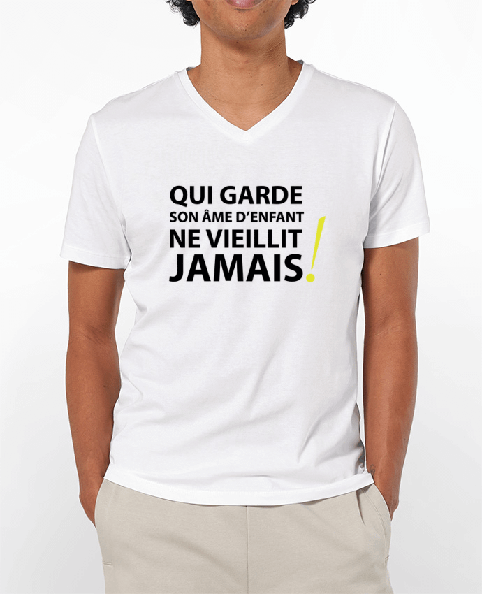 T-shirt homme Qui garde son âme d'enfant ne vieillit jamais par LF Design