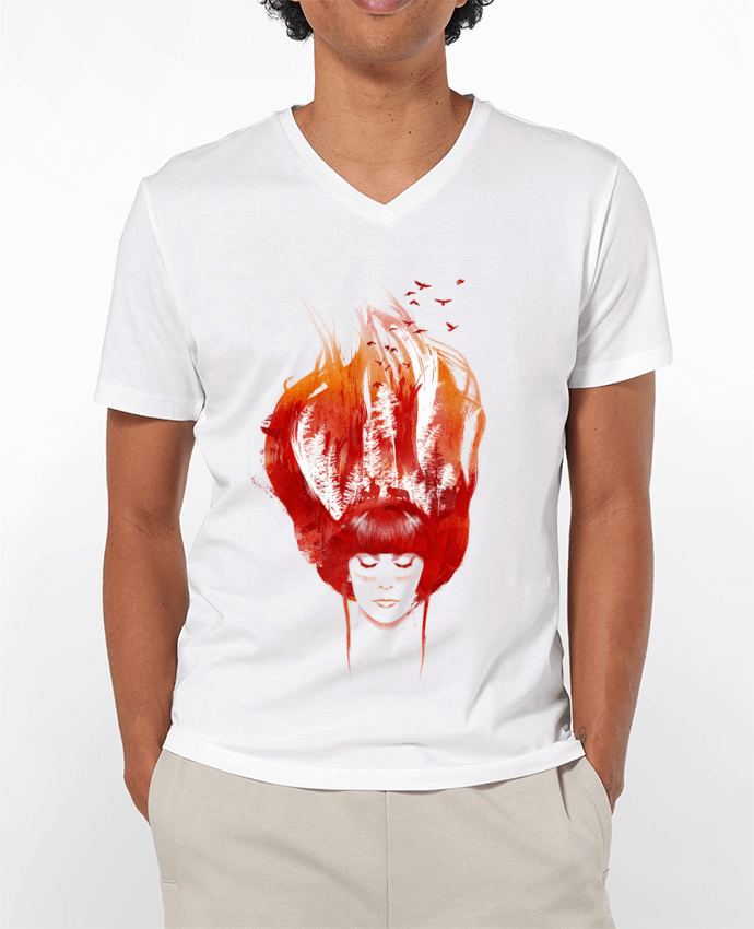 T-shirt homme Burning forest par robertfarkas