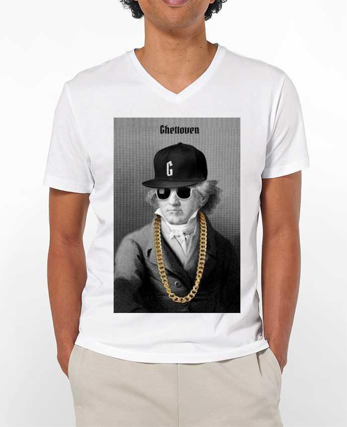 Camiseta Hombre Cuello en V 180g Ghettoven por 