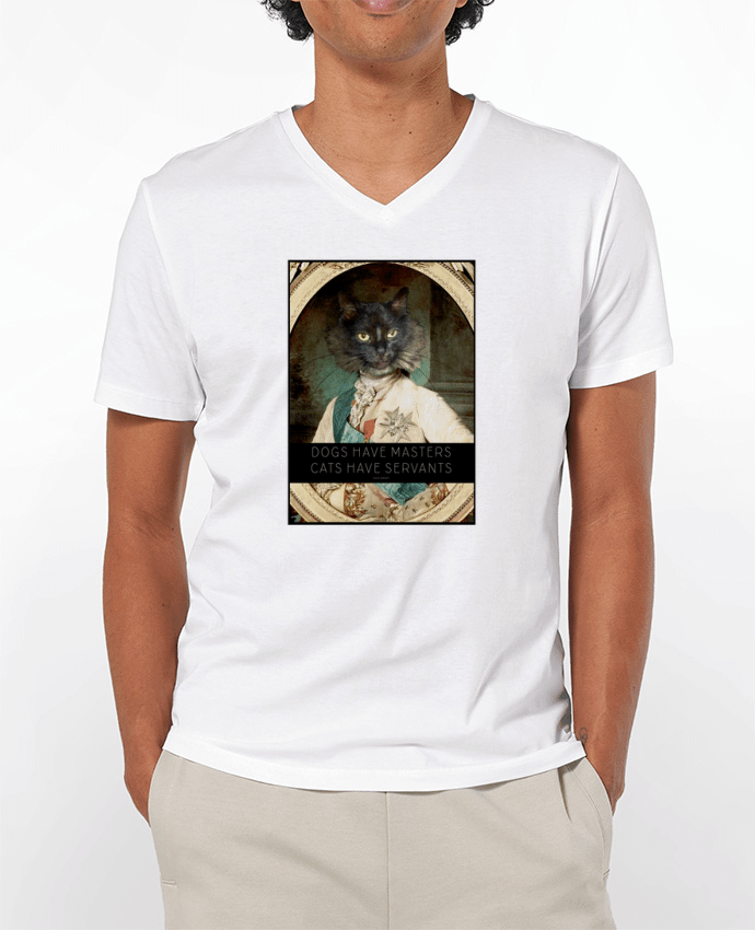 T-Shirt V-Neck Men 180g King Cat by Tchernobayle